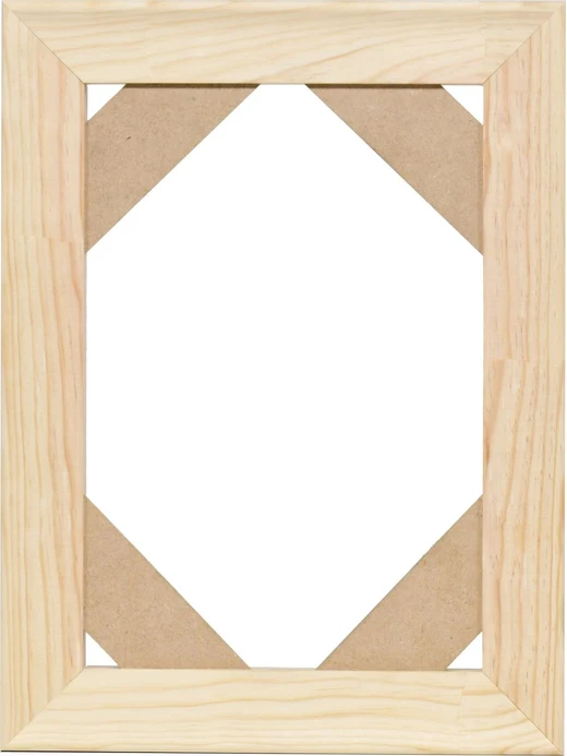 Brede spieraamlat van hout, vooraanzicht