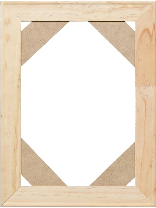 Smalle spieraamlat van hout, vooraanzicht