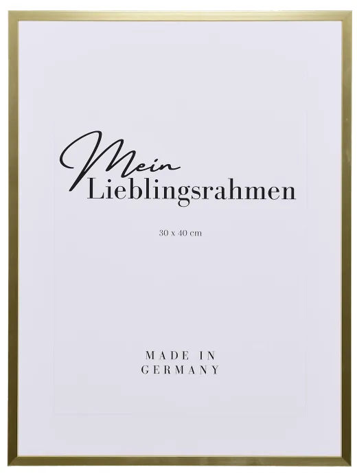 Aluminium fotolijst Mika in goud, vooraanzicht