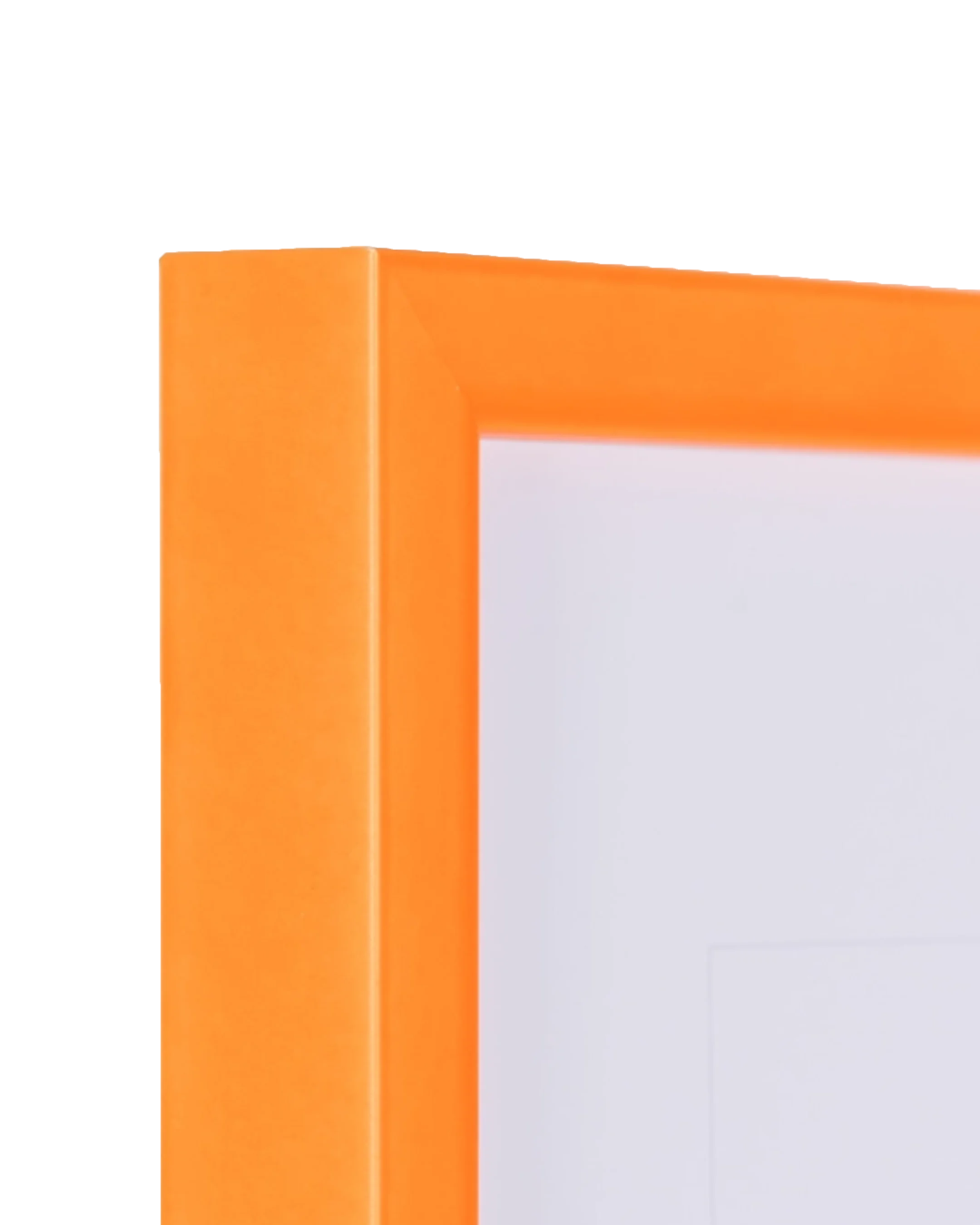 Neon houten fotolijst Bonnie oranje – detailweergave
