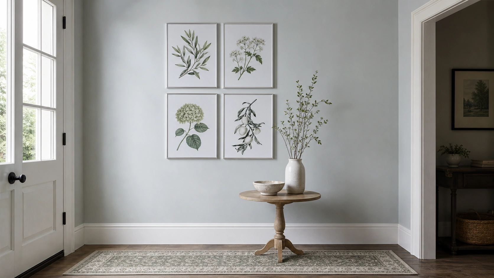 Kunststof fotolijst Sara zilver in een interieur