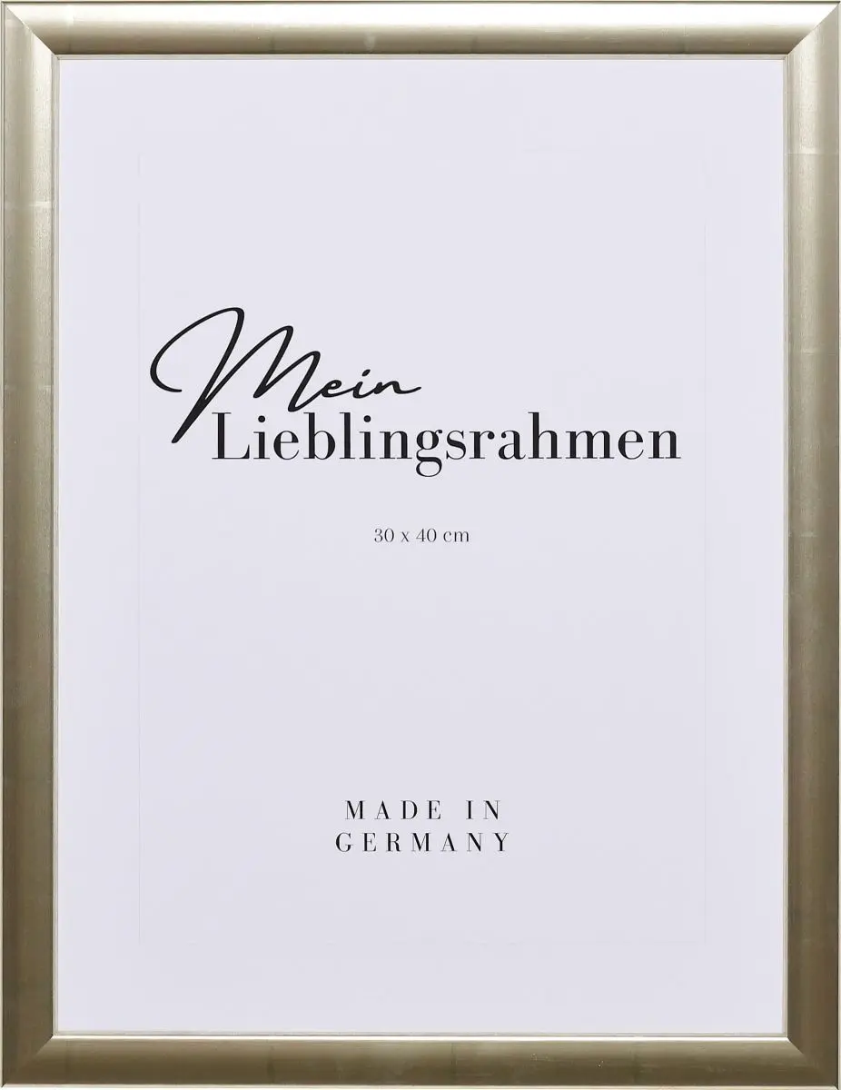 Frontansicht eines silbernen Holzrahmens mit leicht abgerundeten Kanten
