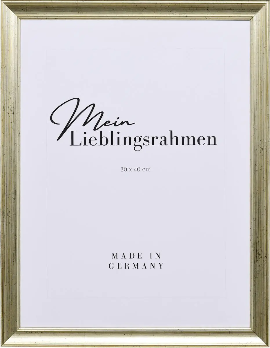 Frontansicht eines klassischen Holzrahmens in der Farbe Antiksilber mit LÃ¤ngsbÃ¼rstung, glatter OberflÃ¤che, Hohlkehle und einer gekehlten Innenkante