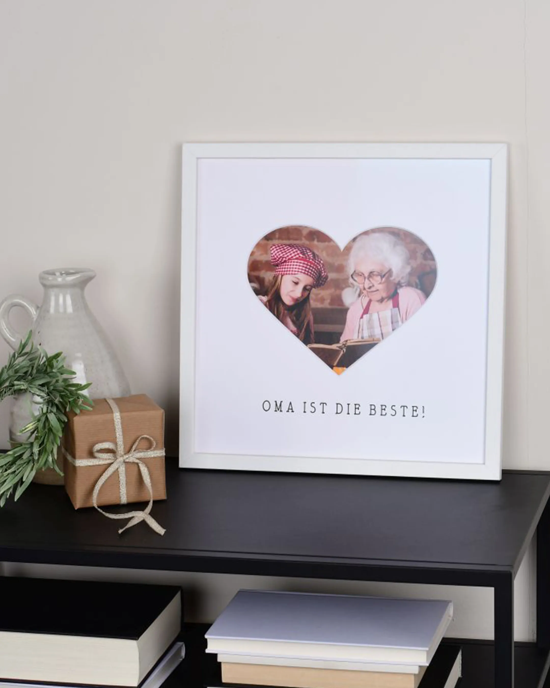 Fotokader hart "Oma" 30x30cm