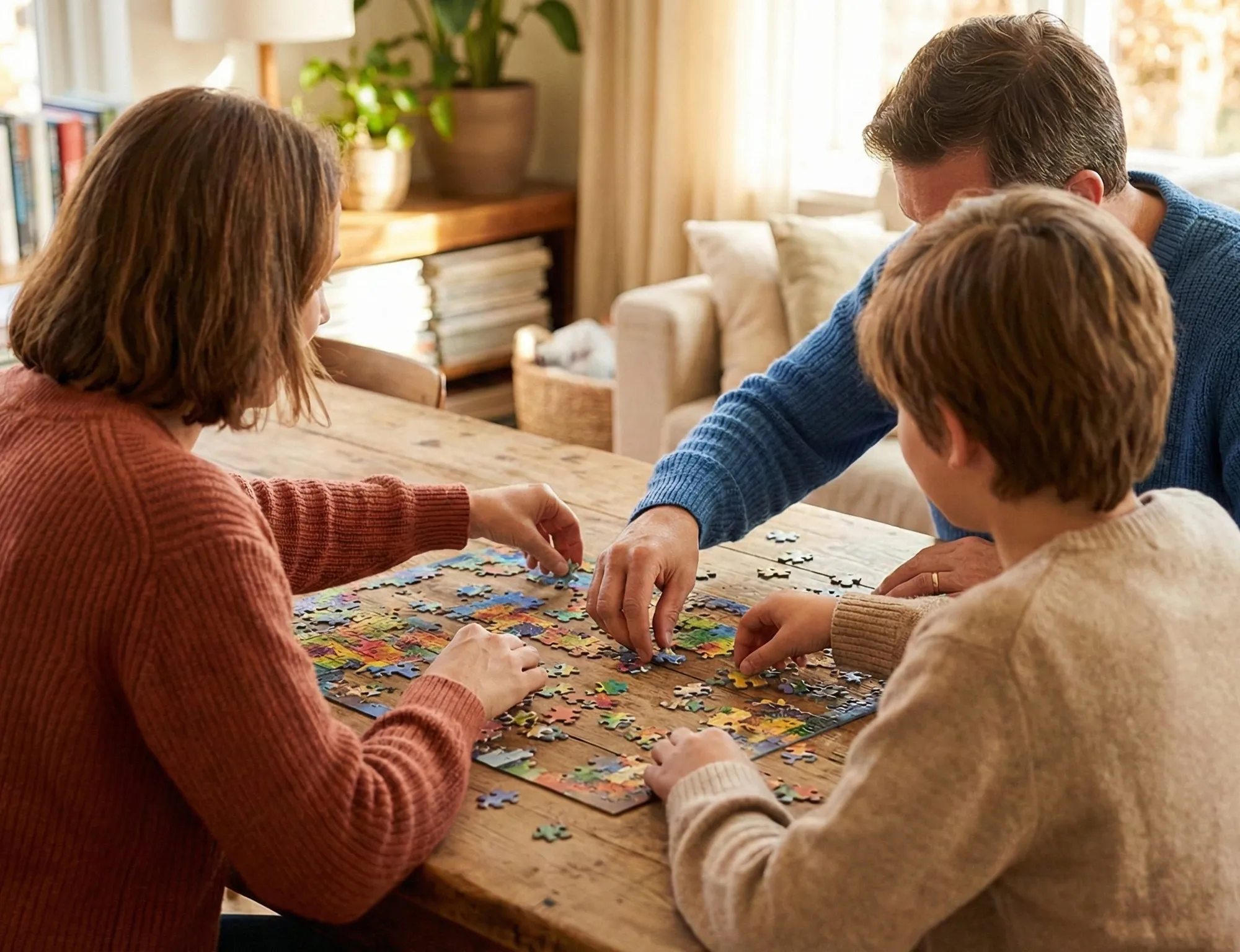 Puzzelende familie