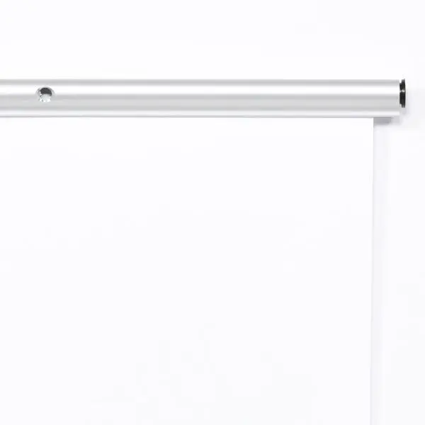 Detailaanzicht van een zilveren aluminium posterhanger met klemvoorziening