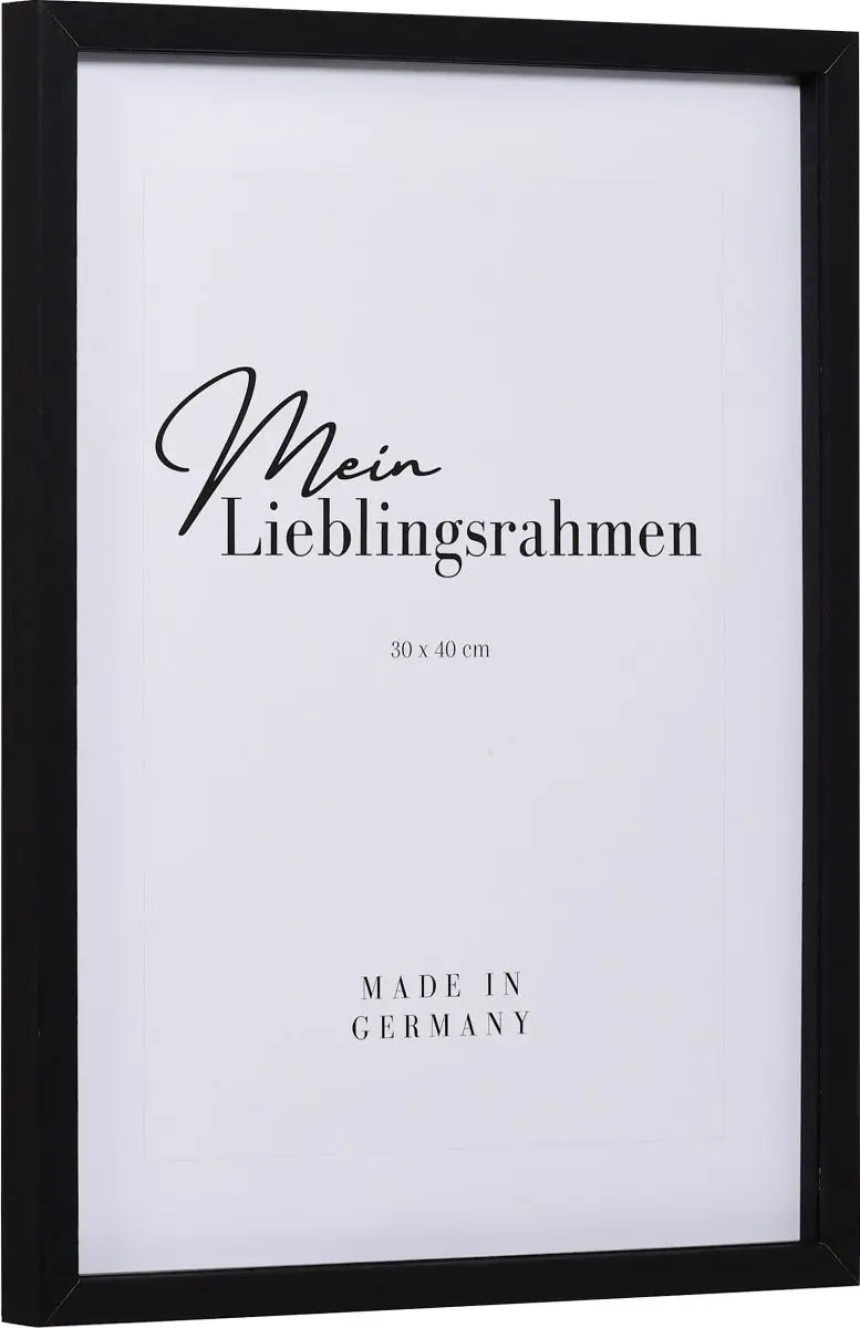 Seitenansicht eines schwarzen Rahmens fÃ¼r Poster