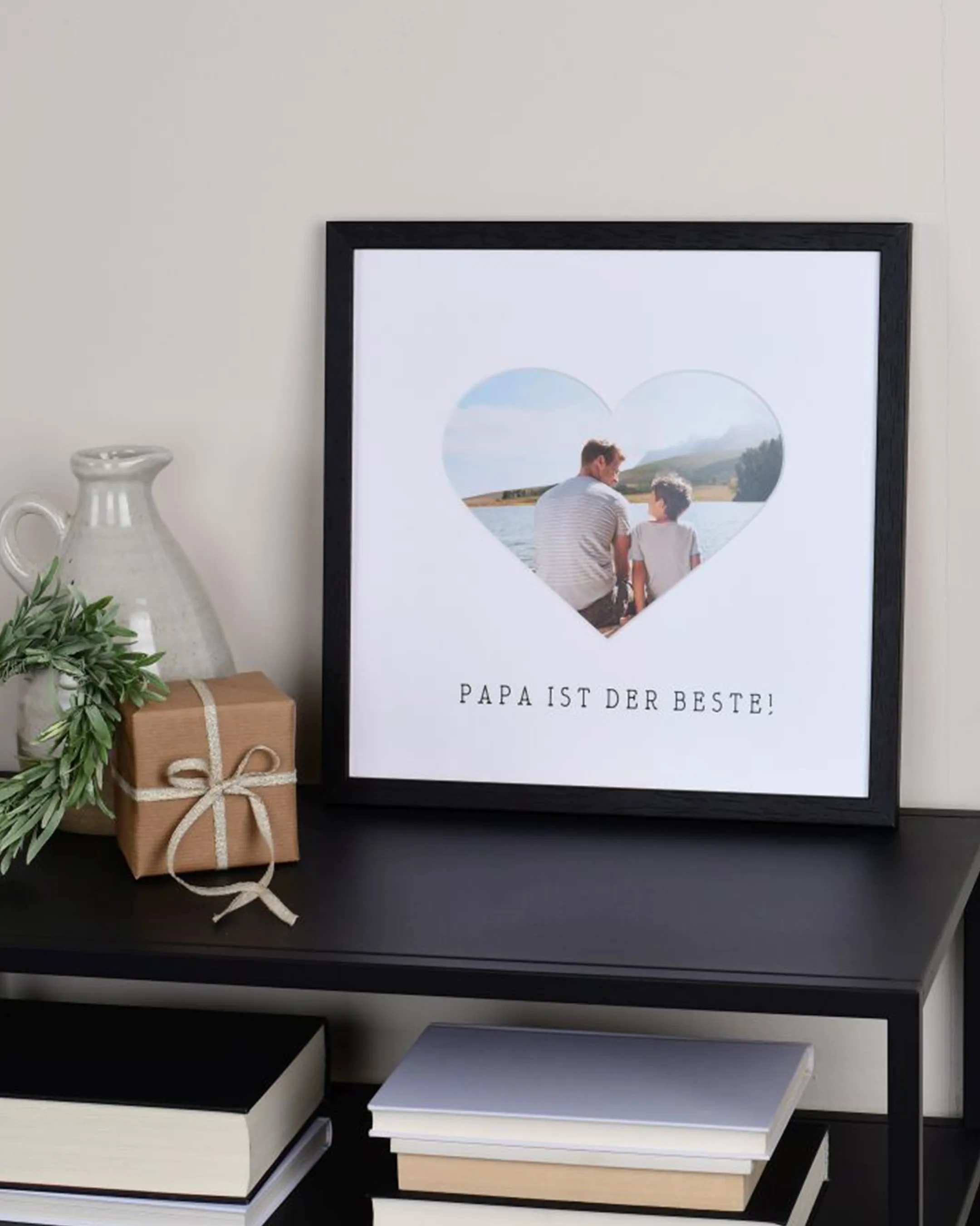 Fotokader hart "Papa" 30x30cm