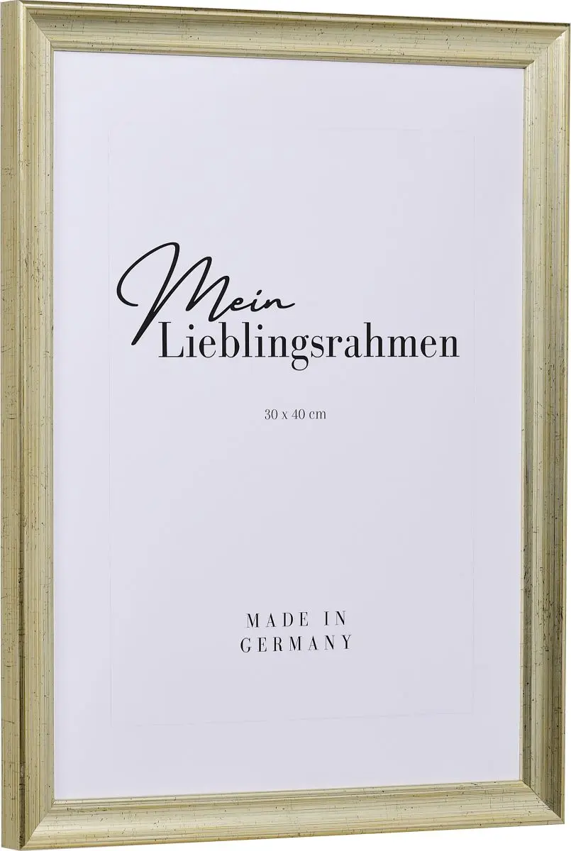 Seitenansicht eines antiksilbernen Bilderrahmens mit einer durch ein PrÃ¤gerad aufgebrachten OberflÃ¤che und einem Perlstab