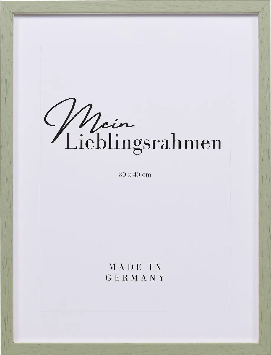 Frontansicht eines modernen, grÃ¼nen Rahmens fÃ¼r Poster