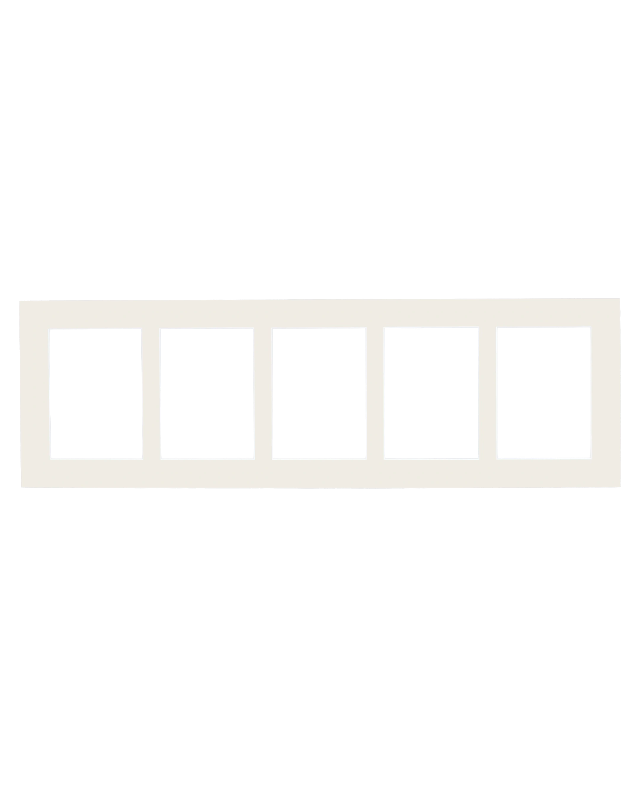 Passe-partoutcollage Fleur 25x80 cm Ivoor 10 – vooraanzicht