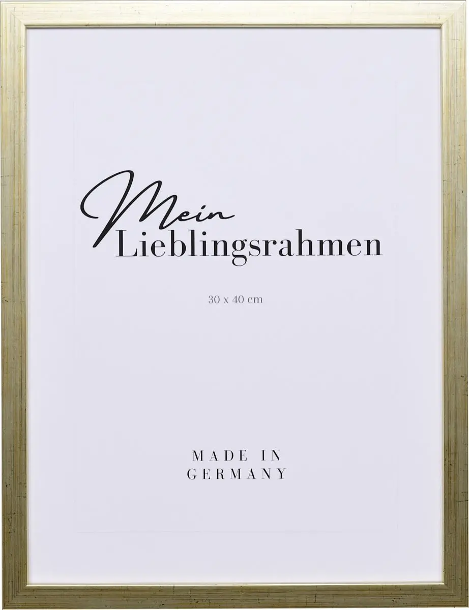 Frontansicht eines Holzrahmens A4 in der Farbe Antiksilber mit glatter OberflÃ¤che und schlichtem Design