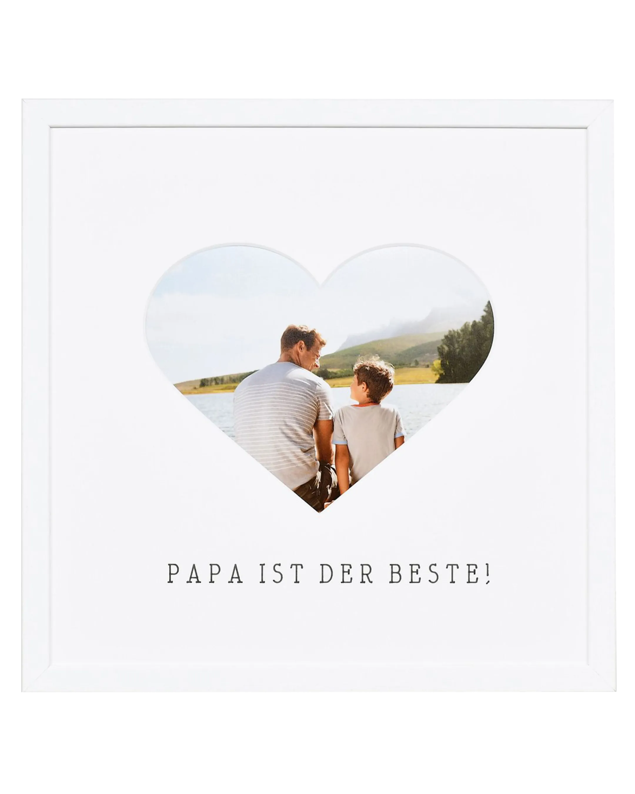 Fotokader hart "Papa" 30x30cm