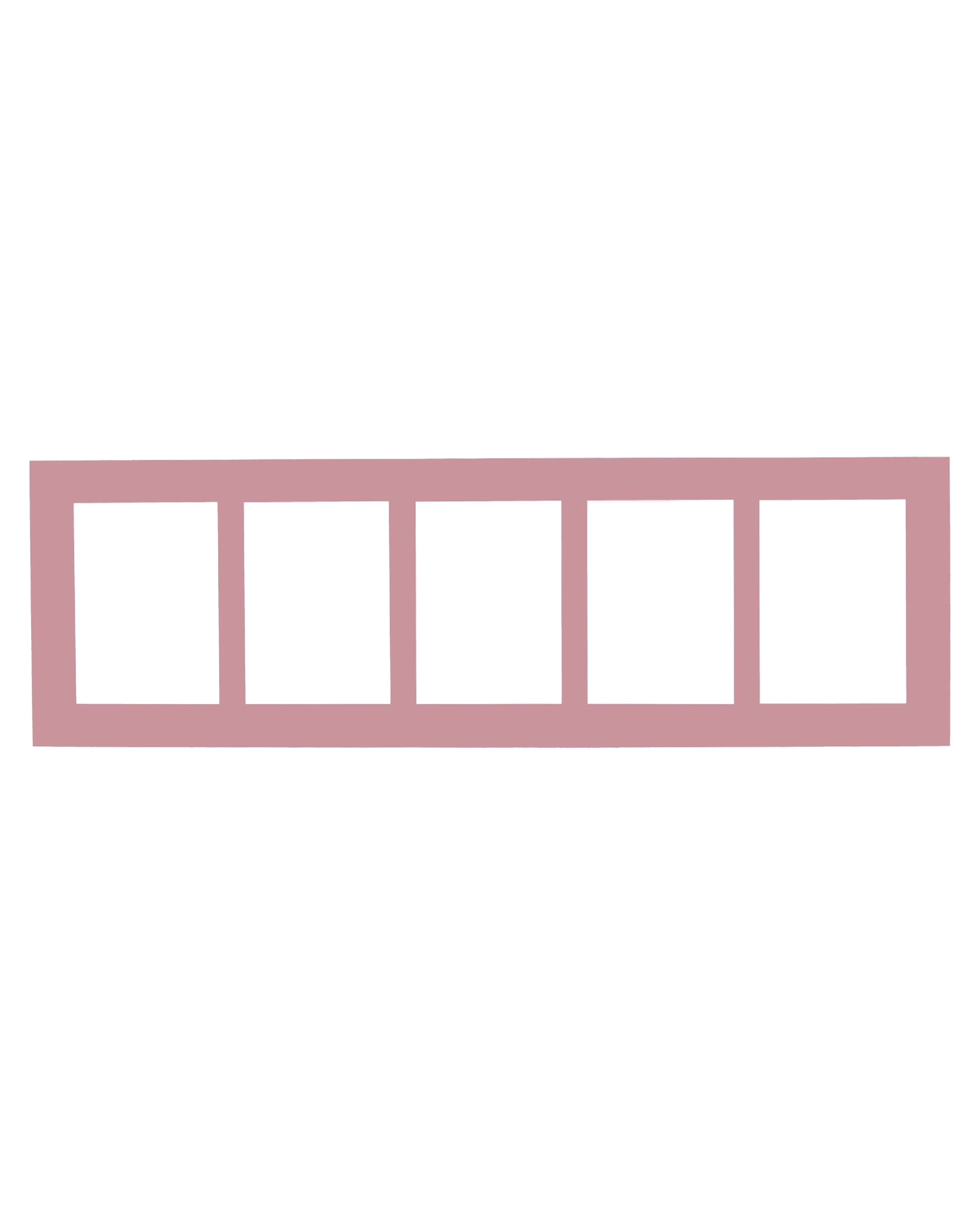 Passe-partoutcollage Fleur 25x80 cm Roos 13 – vooraanzicht