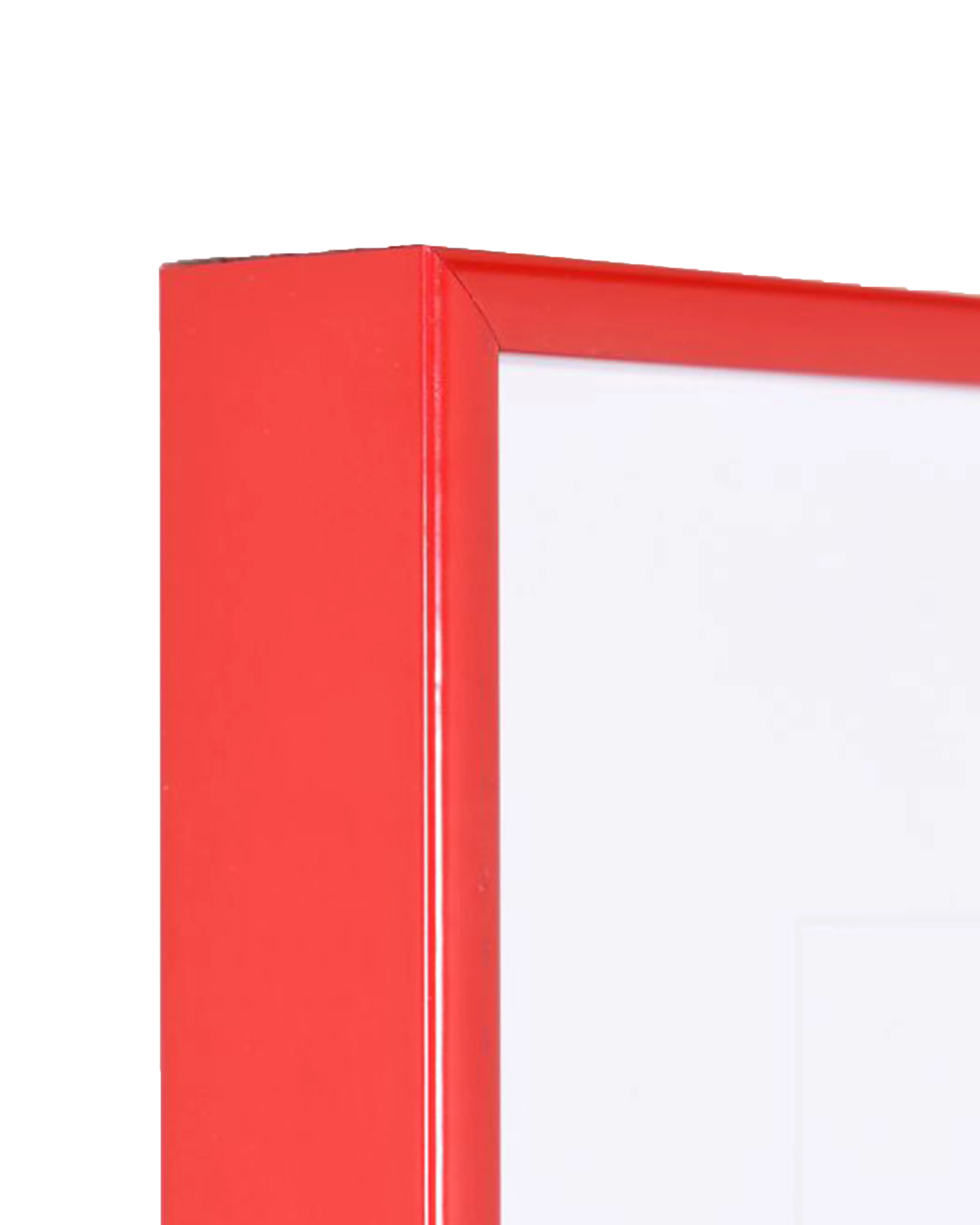 Aluminium fotolijst Luca rood – detailweergave