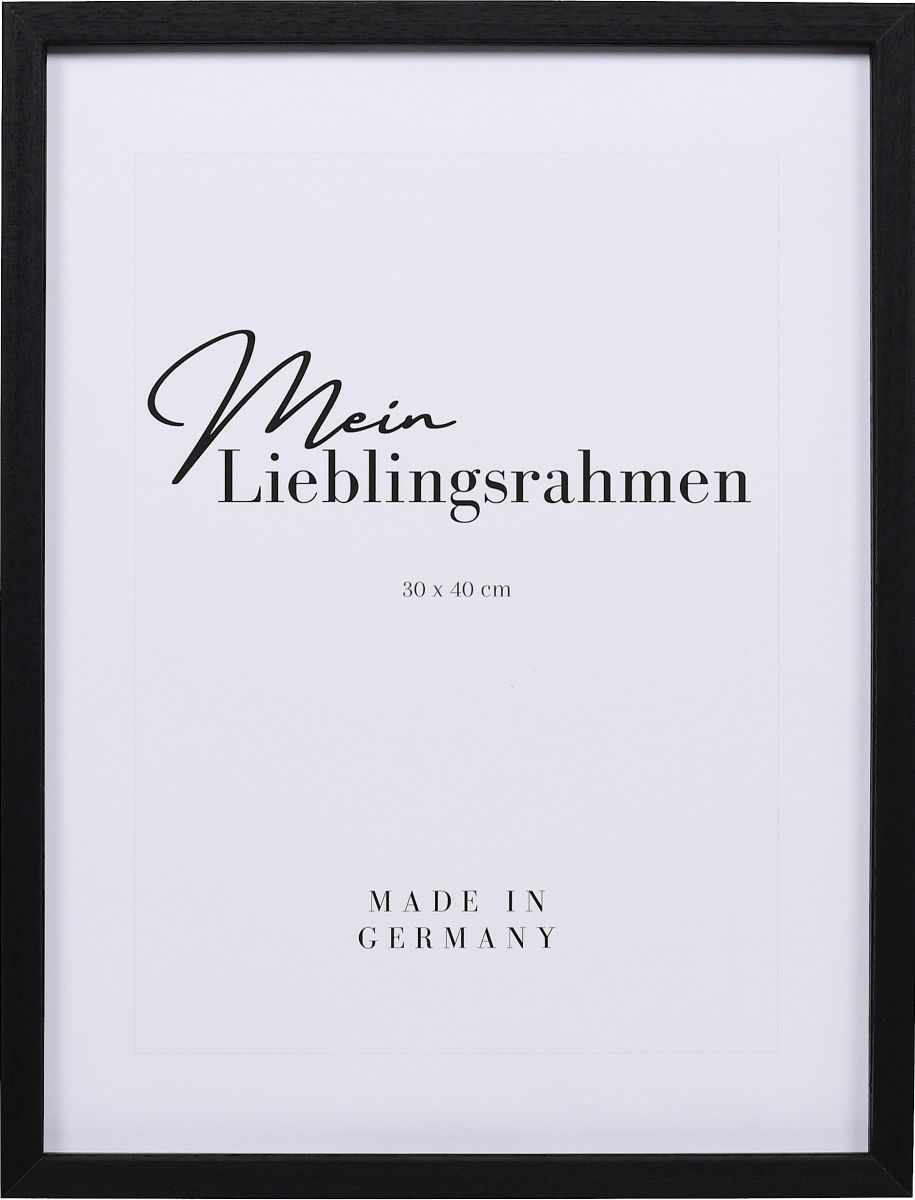 Frontansicht eines modernen, schwarzen Rahmens fÃ¼r Poster