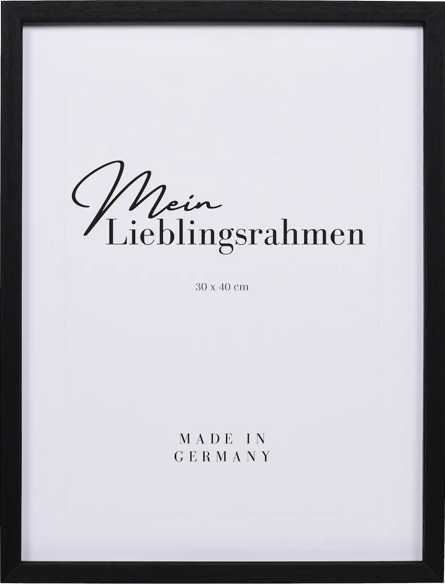 Frontansicht eines modernen, schwarzen Rahmens fÃ¼r Poster