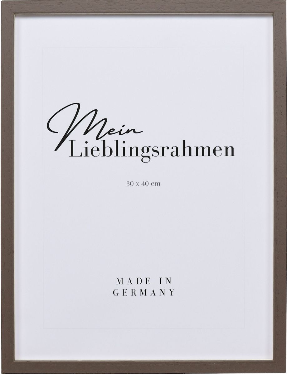 Frontansicht eines dunkelbraunen, modernen Rahmens fÃ¼r Poster