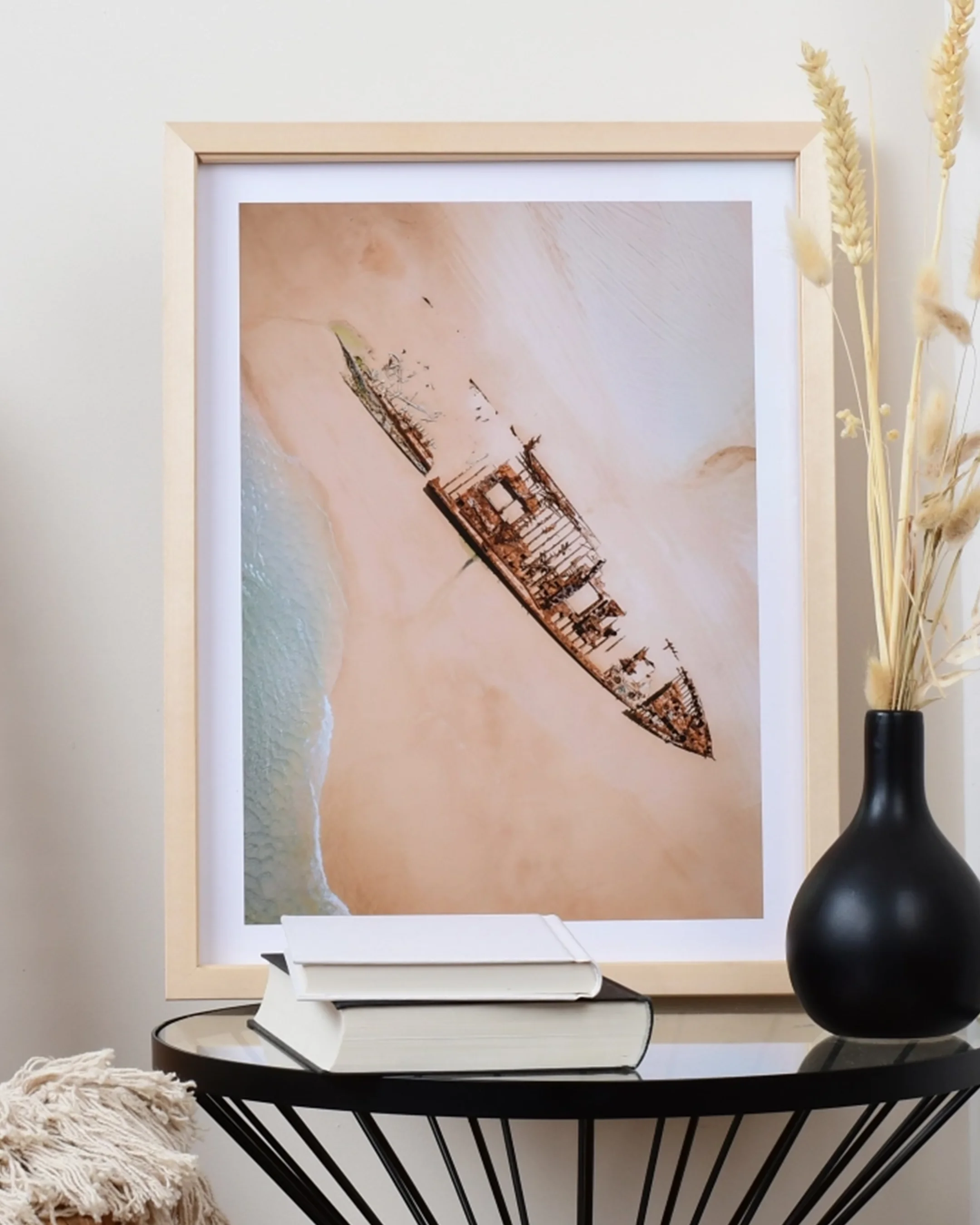 Houten fotokader Lea met afstandhouder