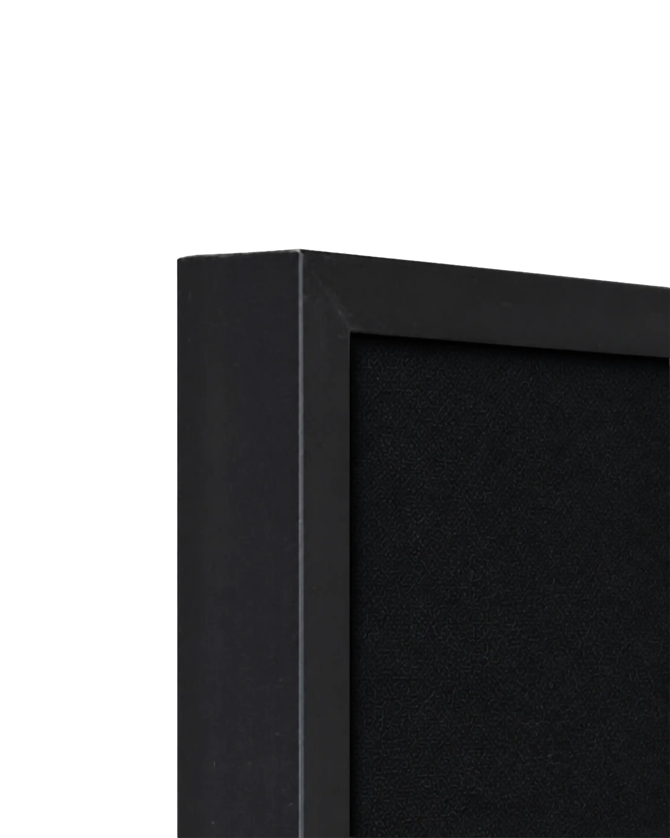 Aluminium fotolijst Mika brandvertragend certificaat B1 zwart – detailweergave