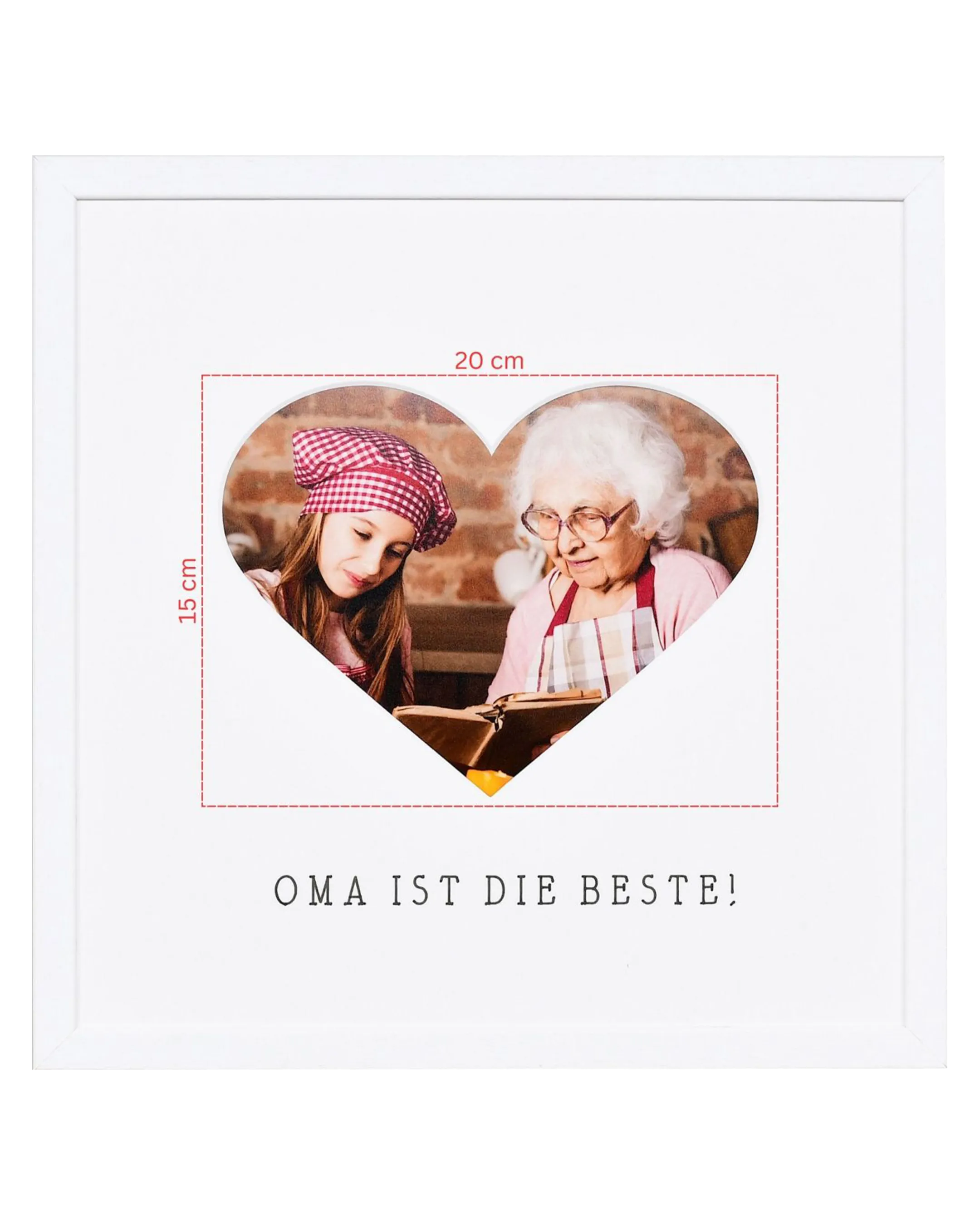 Fotokader hart "Oma" 30x30cm