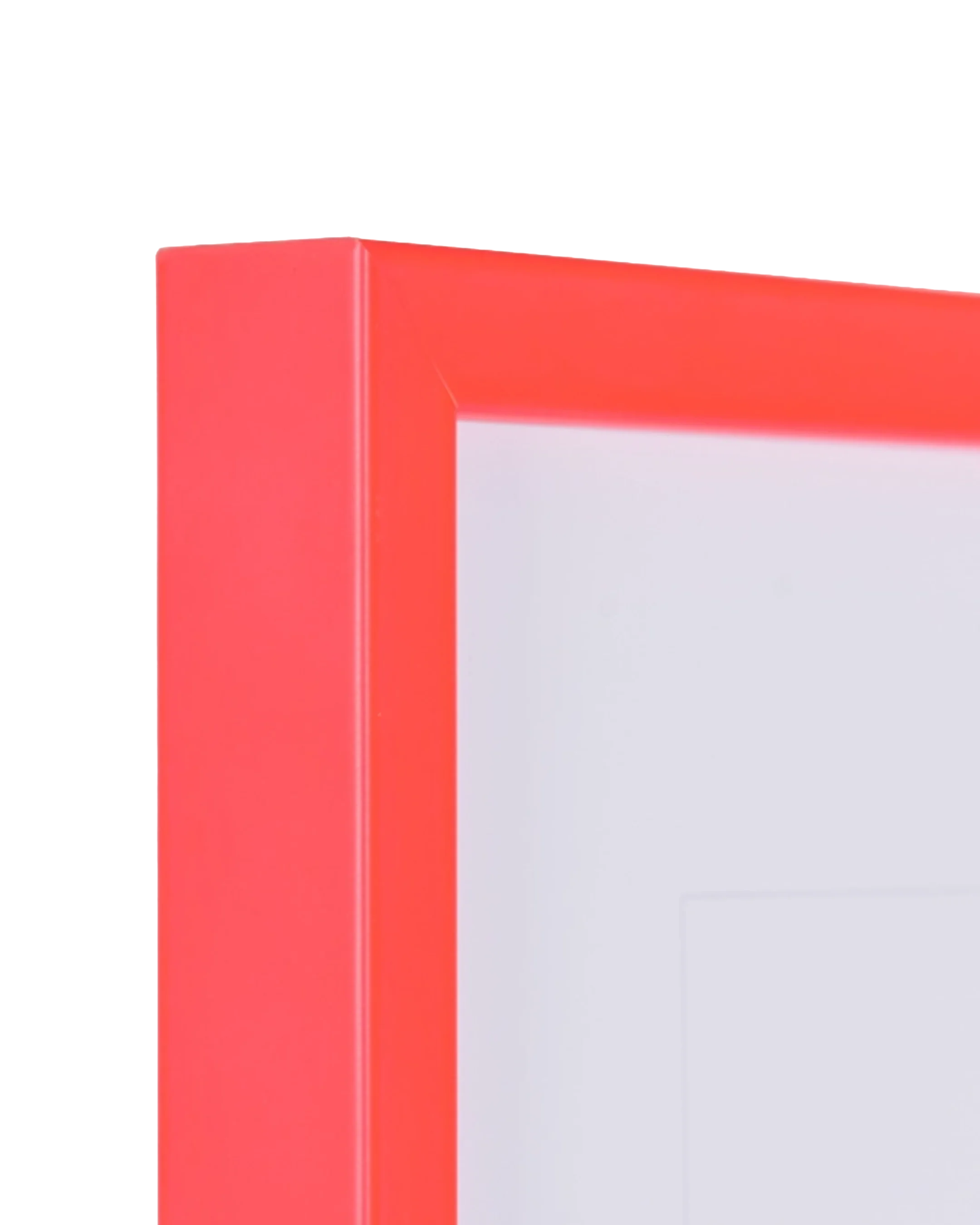 Neon houten fotolijst Bonnie rood – detailweergave