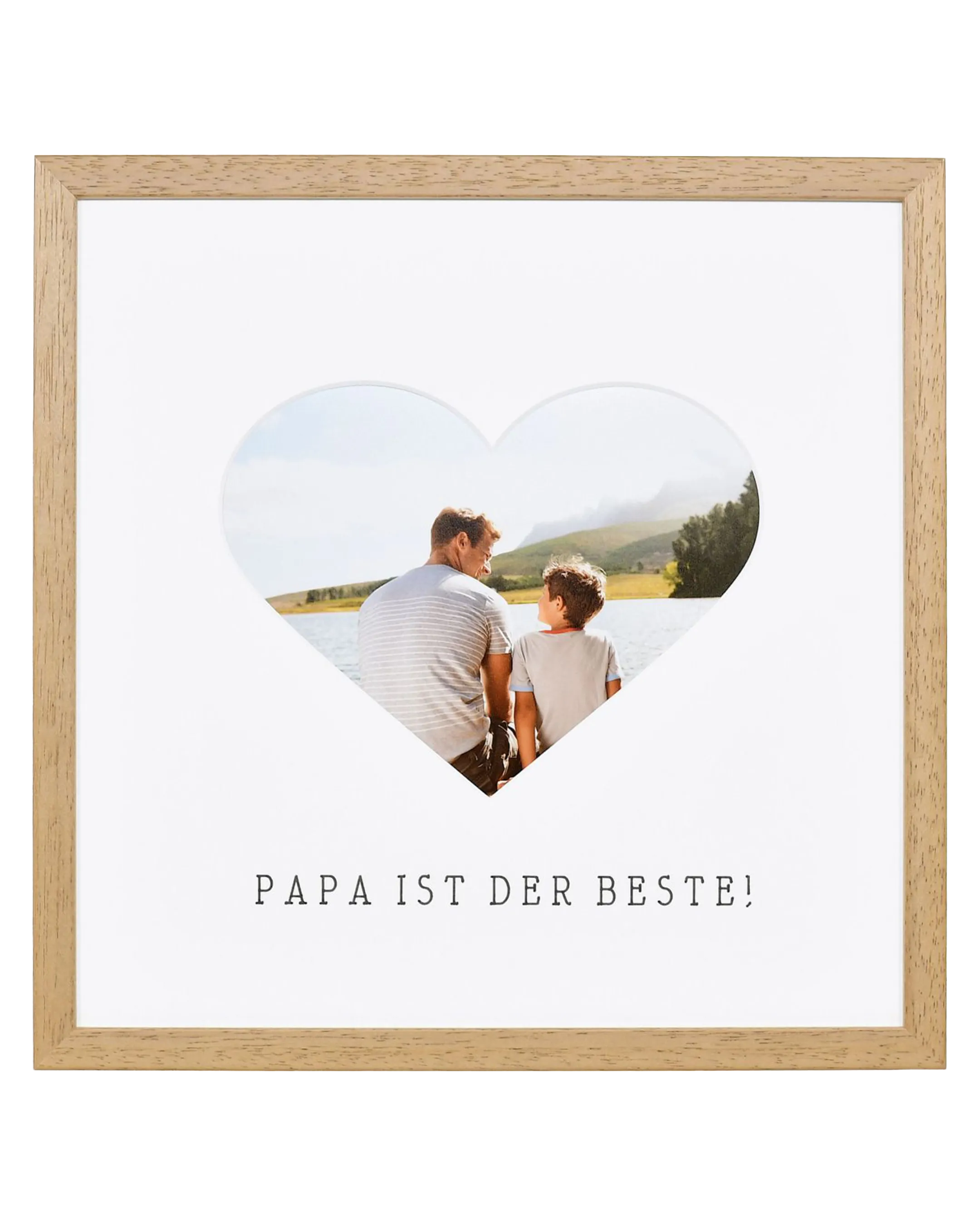 Fotokader hart "Papa" 30x30cm