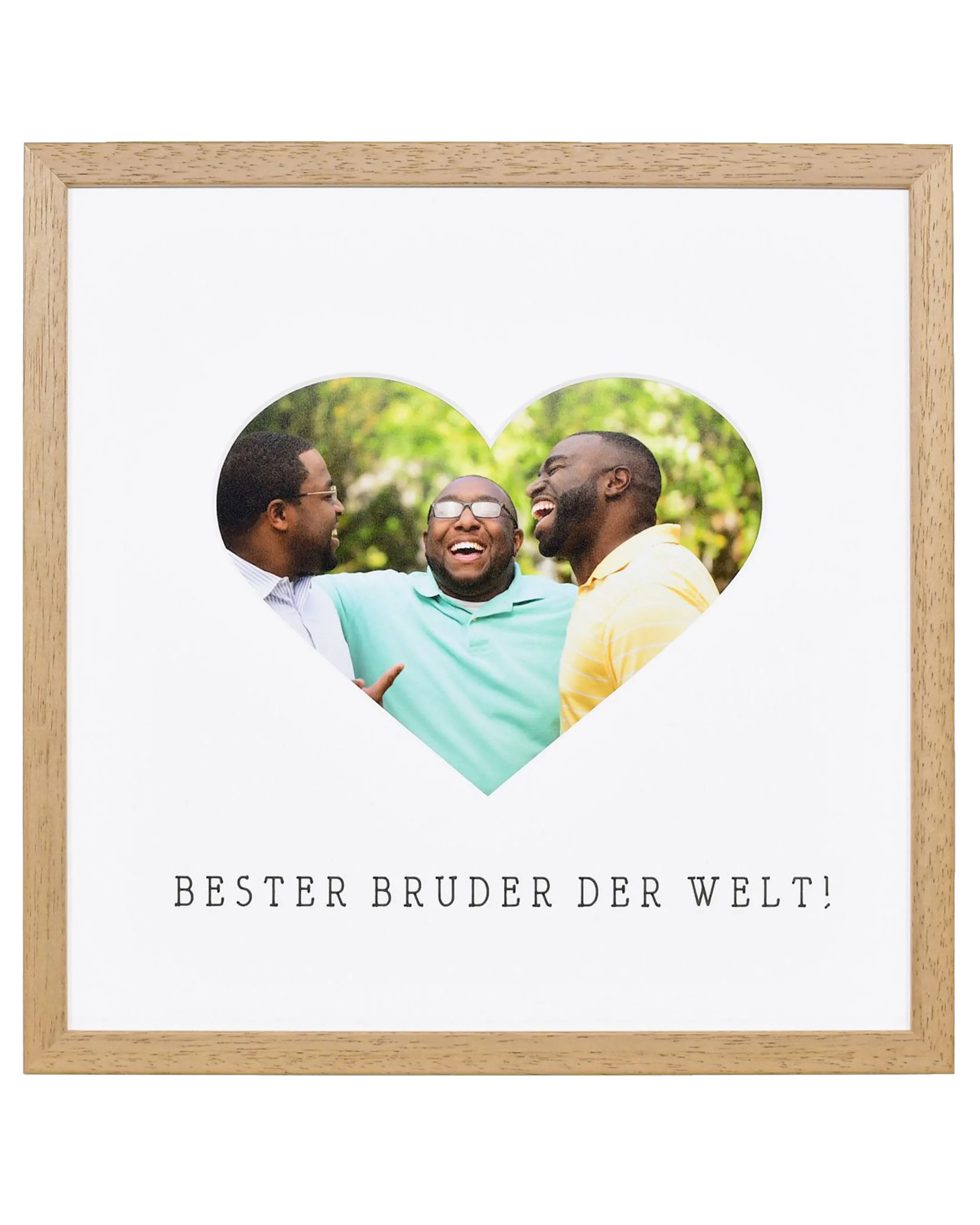 Fotokader hart "broer" 30x30cm
