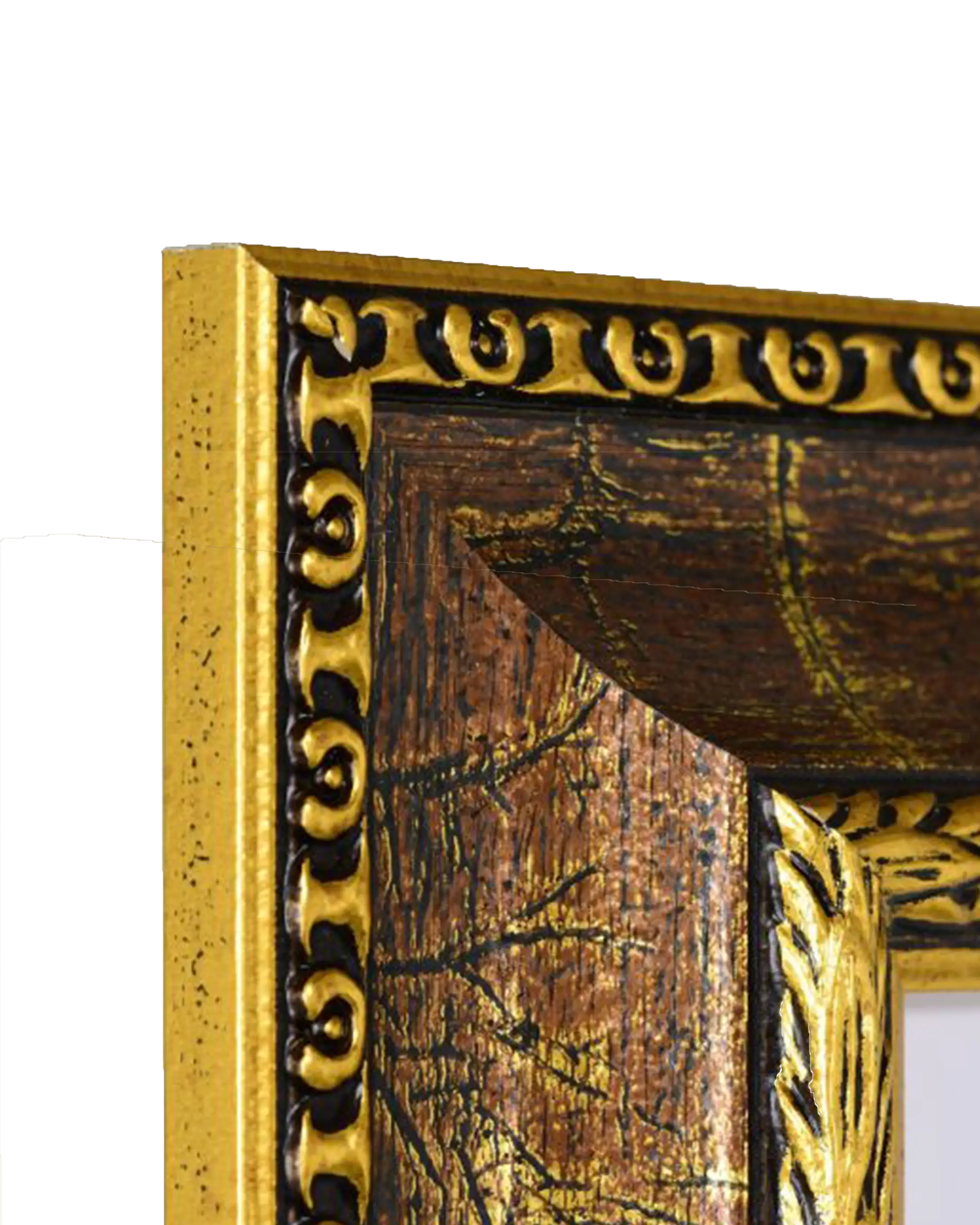 Barok houten fotolijst Olivia bruin – detailweergave