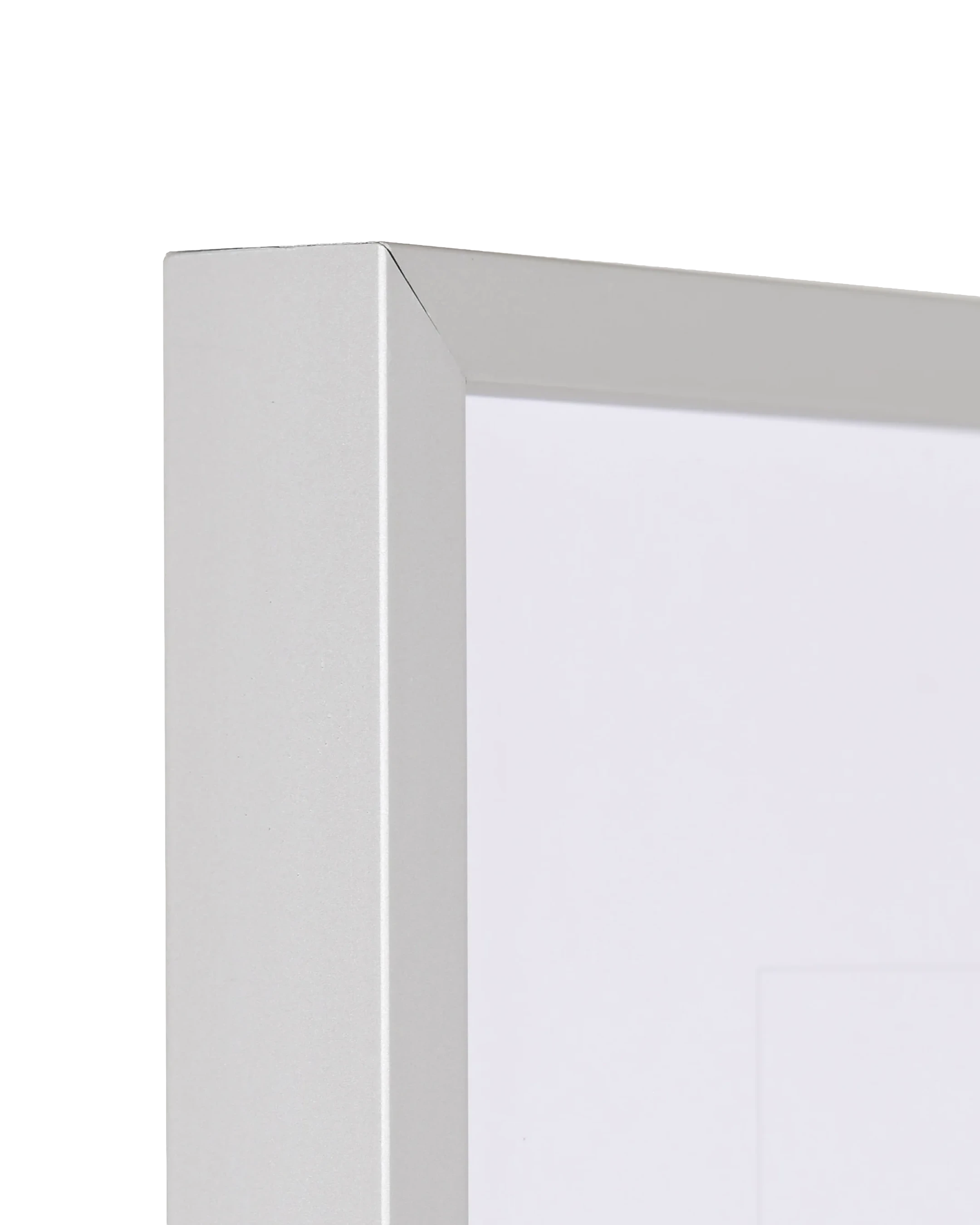 Aluminium fotolijst Mika zilver – detailweergave